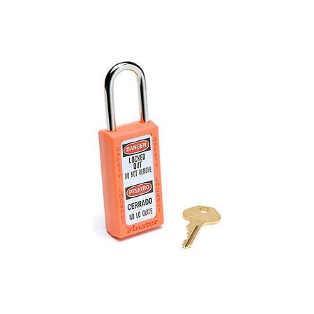 Master Lock Master Lock Safety 411 Series Zenex Thermoplastic Padlock, Orange,  411ORJ